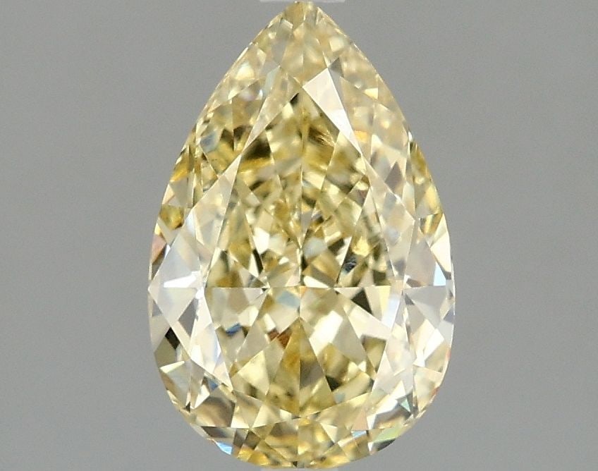 Loose Diamond - PEAR 1.58ct Fancy Intense Yellow VVS2: Loose Diamond - PEAR 1.58ct Fancy Intense Yellow VVS2 Source: This is a real non-mined Diamond that has been grown in a lab Shape: PEAR Carats: 1.58 Color: Fancy Intense Yellow Certification: IGI Vide