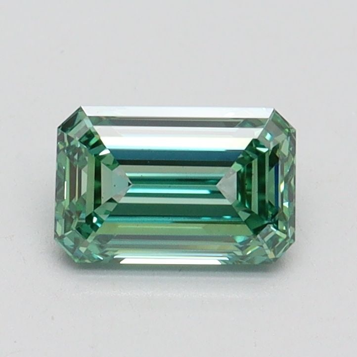 Loose Diamond - EMERALD 0.83ct Fancy Vivid Green VS1: Loose Diamond - EMERALD 0.83ct Fancy Vivid Green VS1 Source: This is a real non-mined Diamond that has been grown in a lab Shape: EMERALD Carats: 0.83 Color: Fancy Vivid Green Certification: IGI Video