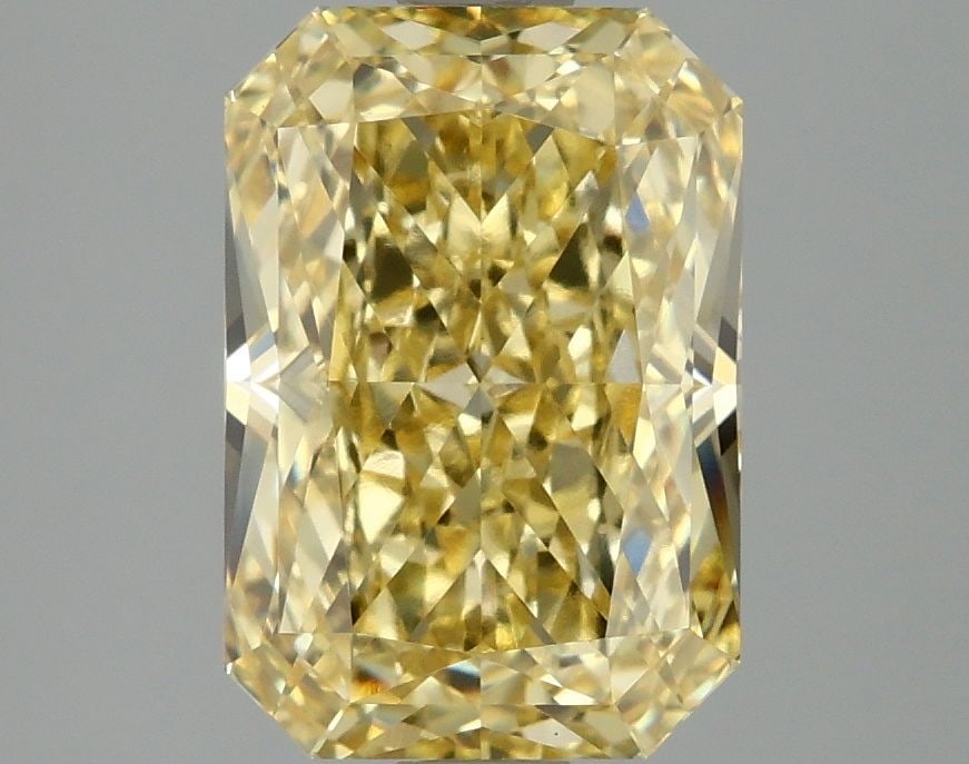 Loose Diamond - RADIANT 3.1ct Fancy Vivid Yellow VS1: Loose Diamond - RADIANT 3.1ct Fancy Vivid Yellow VS1 Source: This is a real non-mined Diamond that has been grown in a lab Shape: RADIANT Carats: 3.1 Color: Fancy Vivid Yellow Certification: IGI Video