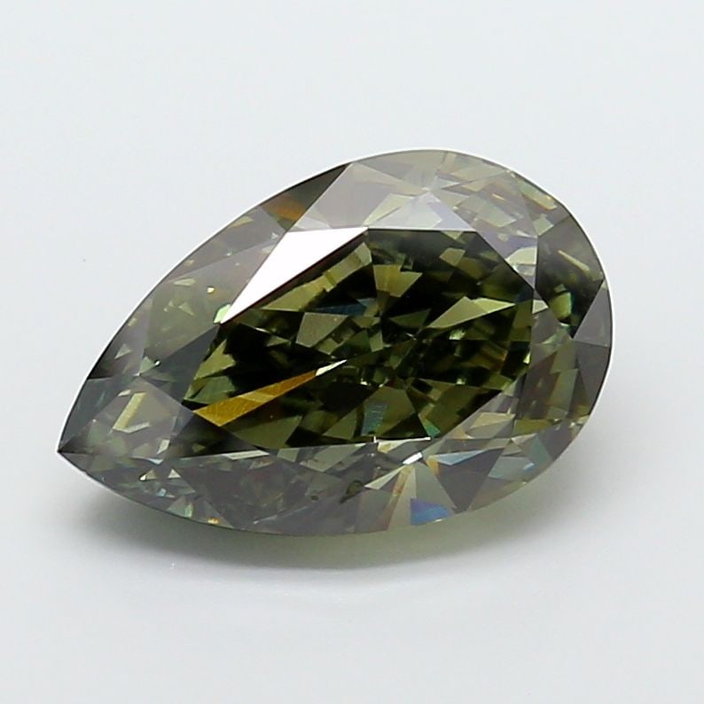 Loose Diamond - PEAR 8.09ct Fancy Deep Green VS1: Loose Diamond - PEAR 8.09ct Fancy Deep Green VS1 Source: This is a real non-mined Diamond that has been grown in a lab Shape: PEAR Carats: 8.09 Color: Fancy Deep Green Certification: IGI Video: