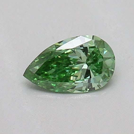Loose Diamond - PEAR 0.16ct Fancy Vivid Green VS1: Loose Diamond - PEAR 0.16ct Fancy Vivid Green VS1 Source: This is a real non-mined Diamond that has been grown in a lab Shape: PEAR Carats: 0.16 Color: Fancy Vivid Green Certification: IGI Video: