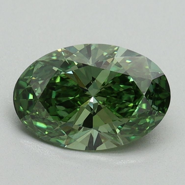 Loose Diamond - OVAL 1.04ct Fancy Vivid Green VS1: Loose Diamond - OVAL 1.04ct Fancy Vivid Green VS1 Source: This is a real non-mined Diamond that has been grown in a lab Shape: OVAL Carats: 1.04 Color: Fancy Vivid Green Certification: IGI Video: