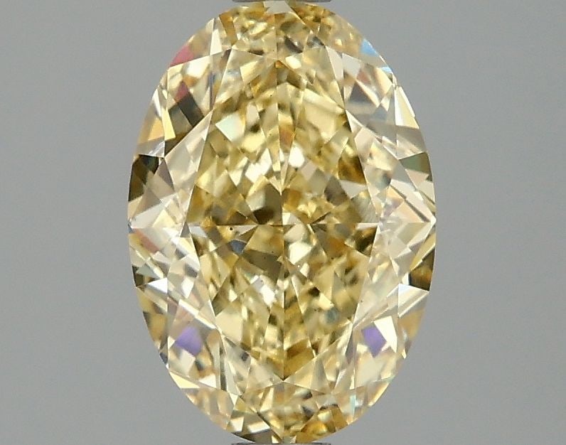 Loose Diamond - OVAL 2.03ct Fancy Intense Yellow VS1: Loose Diamond - OVAL 2.03ct Fancy Intense Yellow VS1 Source: This is a real non-mined Diamond that has been grown in a lab Shape: OVAL Carats: 2.03 Color: Fancy Intense Yellow Certification: IGI Video