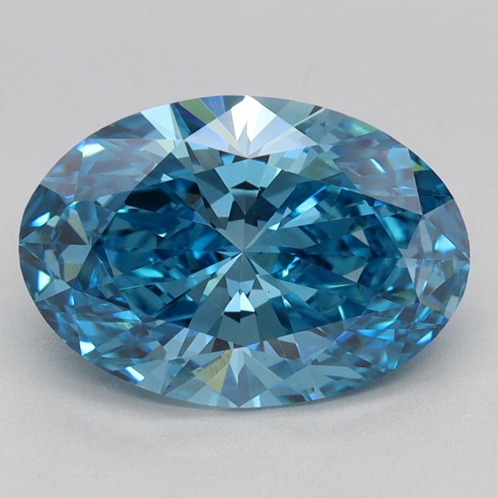 Loose Diamond - OVAL 2.05ct Fancy Vivid Blue VS1: Loose Diamond - OVAL 2.05ct Fancy Vivid Blue VS1 Source: This is a real non-mined Diamond that has been grown in a lab Shape: OVAL Carats: 2.05 Color: Fancy Vivid Blue Certification: IGI Video: