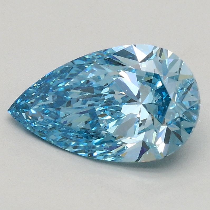Loose Diamond - PEAR 1.03ct Fancy Vivid Blue SI1: Loose Diamond - PEAR 1.03ct Fancy Vivid Blue SI1 Source: This is a real non-mined Diamond that has been grown in a lab Shape: PEAR Carats: 1.03 Color: Fancy Vivid Blue Certification: IGI Video: