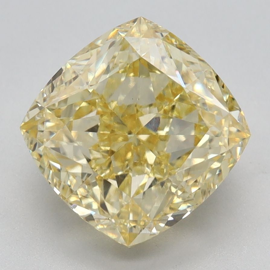 Loose Diamond - CUSHION MODIFIED 3.24ct Fancy Vivid Yellow VS1: Loose Diamond - CUSHION MODIFIED 3.24ct Fancy Vivid Yellow VS1 Source: This is a real non-mined Diamond that has been grown in a lab Shape: CUSHION MODIFIED Carats: 3.24 Color: Fancy Vivid Yellow Cert