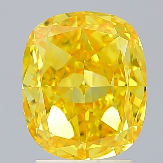 Loose Diamond - CUSHION MODIFIED 3.0ct Fancy Vivid Yellow VS2: Loose Diamond - CUSHION MODIFIED 3.0ct Fancy Vivid Yellow VS2 Source: This is a real non-mined Diamond that has been grown in a lab Shape: CUSHION MODIFIED Carats: 3.0 Color: Fancy Vivid Yellow Certif