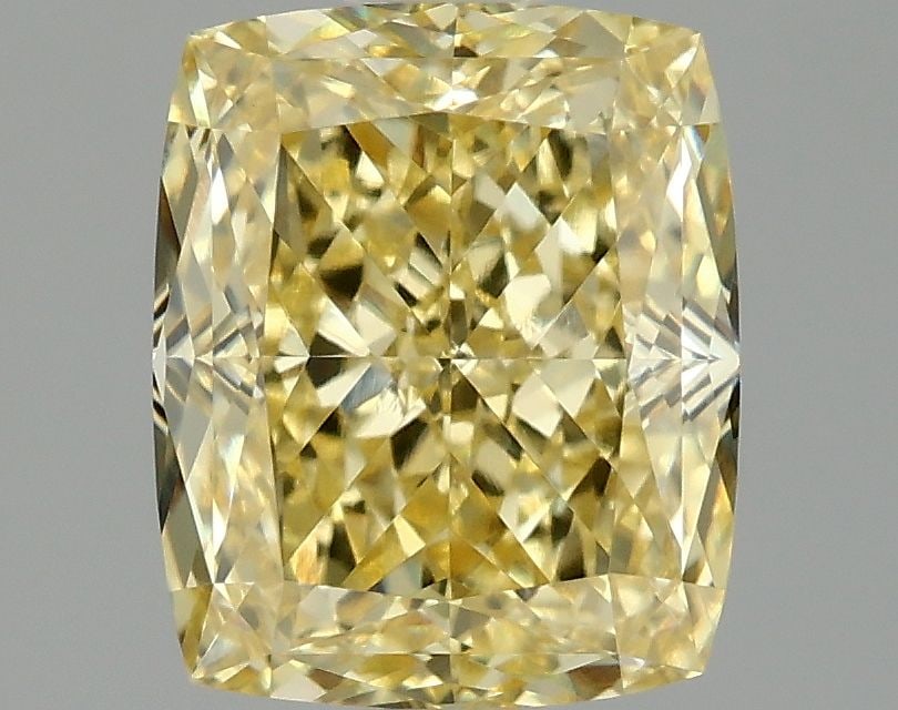 Loose Diamond - CUSHION MODIFIED 1.45ct Fancy Intense Yellow VVS2: Loose Diamond - CUSHION MODIFIED 1.45ct Fancy Intense Yellow VVS2 Source: This is a real non-mined Diamond that has been grown in a lab Shape: CUSHION MODIFIED Carats: 1.45 Color: Fancy Intense Yellow