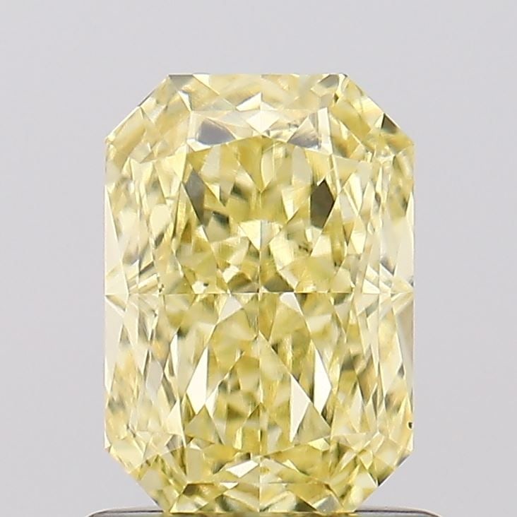 Loose Diamond - RADIANT 1.04ct Fancy Intense Yellow VS1: Loose Diamond - RADIANT 1.04ct Fancy Intense Yellow VS1 Source: This is a real non-mined Diamond that has been grown in a lab Shape: RADIANT Carats: 1.04 Color: Fancy Intense Yellow Certification: IGI
