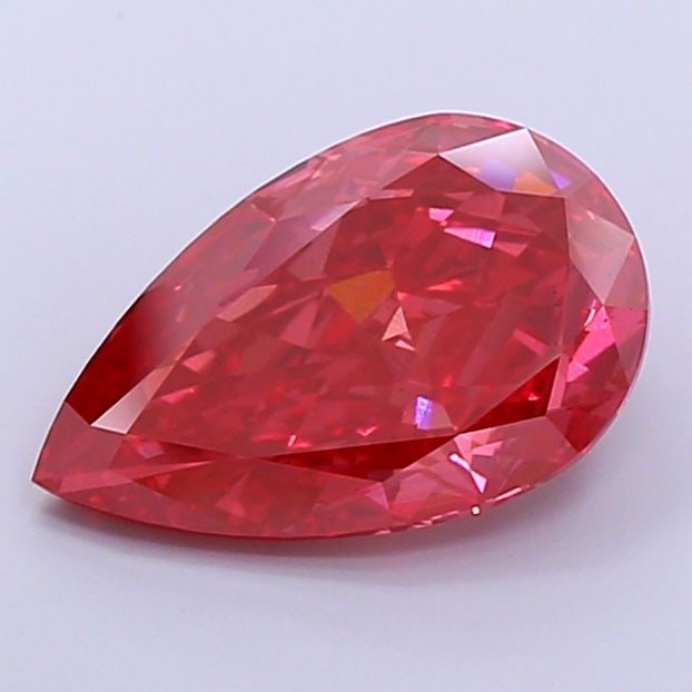 Loose Diamond - PEAR 5.93ct Fancy Vivid Red VS2: Loose Diamond - PEAR 5.93ct Fancy Vivid Red VS2 Source: This is a real non-mined Diamond that has been grown in a lab Shape: PEAR Carats: 5.93 Color: Fancy Vivid Red Certification: IGI Video: