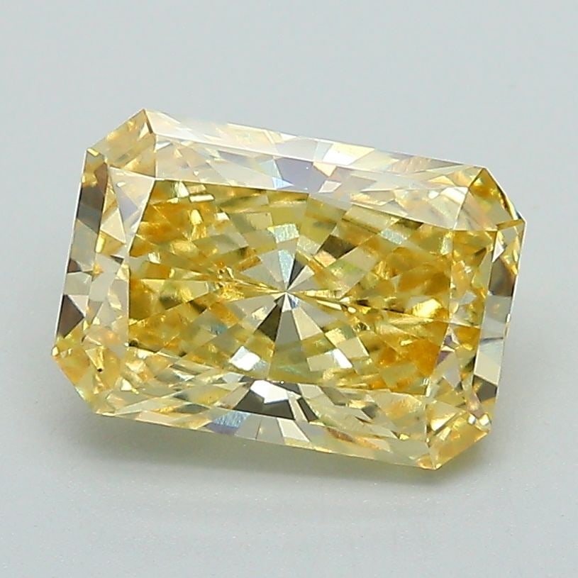 Loose Diamond - RADIANT 2.02ct Fancy Vivid Yellow VS1: Loose Diamond - RADIANT 2.02ct Fancy Vivid Yellow VS1 Source: This is a real non-mined Diamond that has been grown in a lab Shape: RADIANT Carats: 2.02 Color: Fancy Vivid Yellow Certification: IGI Vid