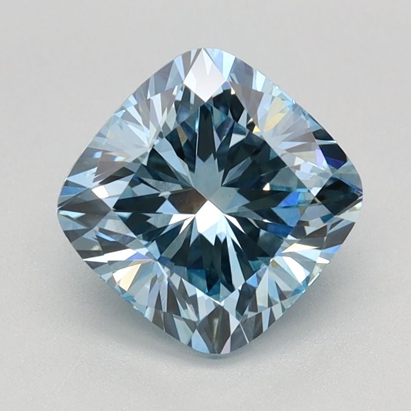 Loose Diamond - CUSHION BRILLIANT 1.61ct Fancy Vivid Blue VS1: Loose Diamond - CUSHION BRILLIANT 1.61ct Fancy Vivid Blue VS1 Source: This is a real non-mined Diamond that has been grown in a lab Shape: CUSHION BRILLIANT Carats: 1.61 Color: Fancy Vivid Blue Certif