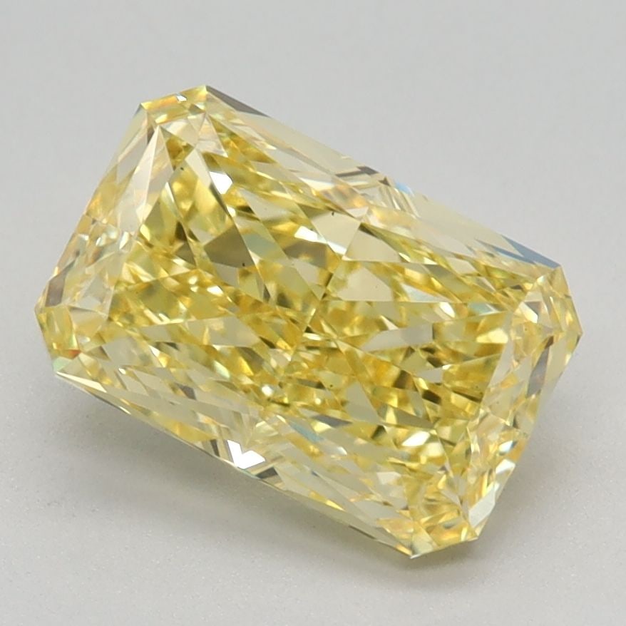 Loose Diamond - RADIANT 1.88ct Fancy Vivid Yellow VS2: Loose Diamond - RADIANT 1.88ct Fancy Vivid Yellow VS2 Source: This is a real non-mined Diamond that has been grown in a lab Shape: RADIANT Carats: 1.88 Color: Fancy Vivid Yellow Certification: IGI Vid