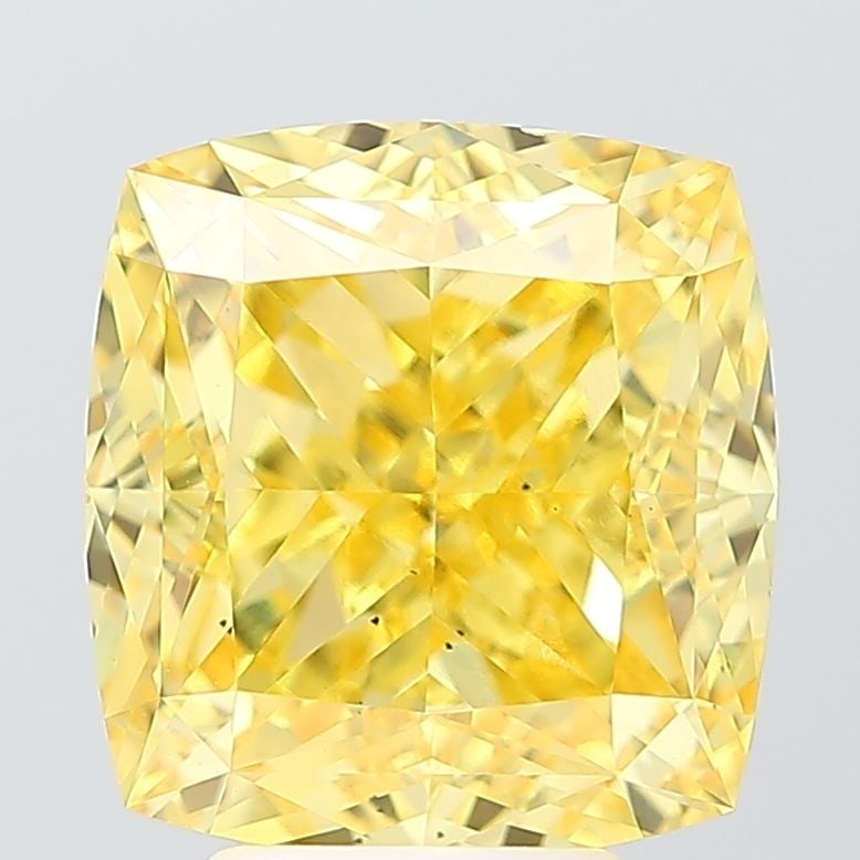 Loose Diamond - CUSHION MODIFIED 6.05ct Fancy Vivid Yellow VS2: Loose Diamond - CUSHION MODIFIED 6.05ct Fancy Vivid Yellow VS2 Source: This is a real non-mined Diamond that has been grown in a lab Shape: CUSHION MODIFIED Carats: 6.05 Color: Fancy Vivid Yellow Cert