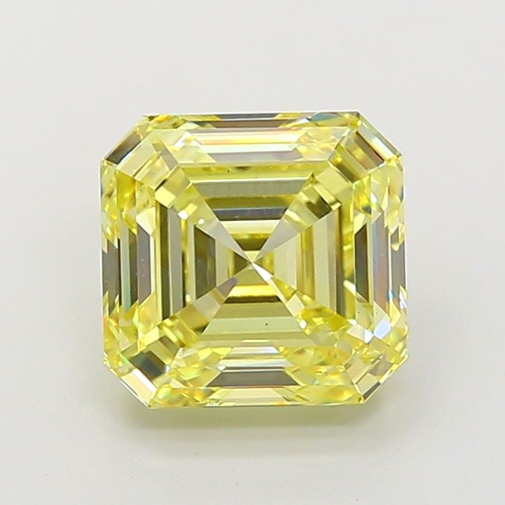 Loose Diamond - ASSCHER 4.32ct Fancy Yellow VS2: Loose Diamond - ASSCHER 4.32ct Fancy Yellow VS2 Source: This is a real non-mined Diamond that has been grown in a lab Shape: ASSCHER Carats: 4.32 Color: Fancy Yellow Certification: IGI Video: