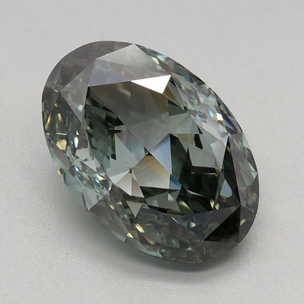 Loose Diamond - OVAL 2.09ct Fancy Green VS1: Loose Diamond - OVAL 2.09ct Fancy Green VS1 Source: This is a real non-mined Diamond that has been grown in a lab Shape: OVAL Carats: 2.09 Color: Fancy Green Certification: IGI Video: