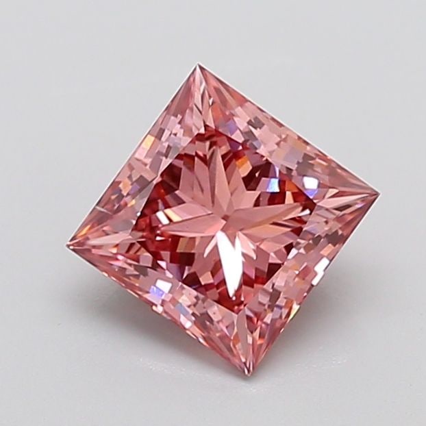 Loose Diamond - PRINCESS 2.1ct Fancy Vivid Pink VS2: Loose Diamond - PRINCESS 2.1ct Fancy Vivid Pink VS2 Source: This is a real non-mined Diamond that has been grown in a lab Shape: PRINCESS Carats: 2.1 Color: Fancy Vivid Pink Certification: IGI The Dia