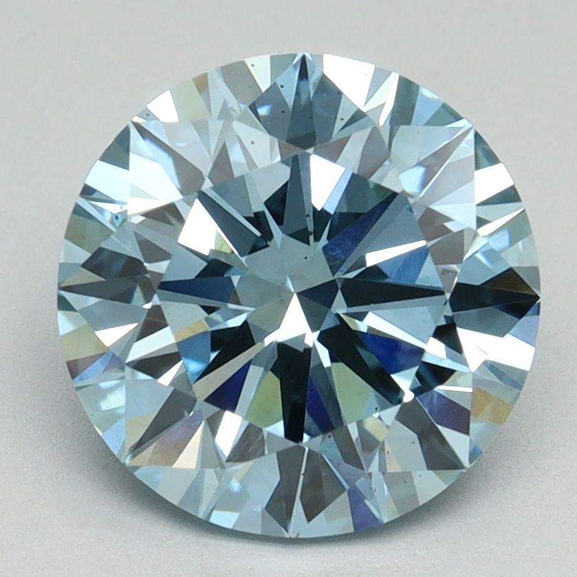 Loose Diamond - ROUND 3.18ct Fancy Vivid Blue VS2: Loose Diamond - ROUND 3.18ct Fancy Vivid Blue VS2 Source: This is a real non-mined Diamond that has been grown in a lab Shape: ROUND Carats: 3.18 Color: Fancy Vivid Blue Certification: IGI Video: