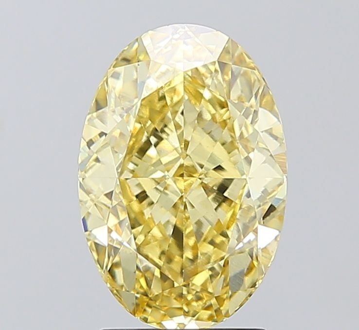 Loose Diamond - OVAL 3.09ct Fancy Intense Yellow VS1: Loose Diamond - OVAL 3.09ct Fancy Intense Yellow VS1 Source: This is a real non-mined Diamond that has been grown in a lab Shape: OVAL Carats: 3.09 Color: Fancy Intense Yellow Certification: IGI Video
