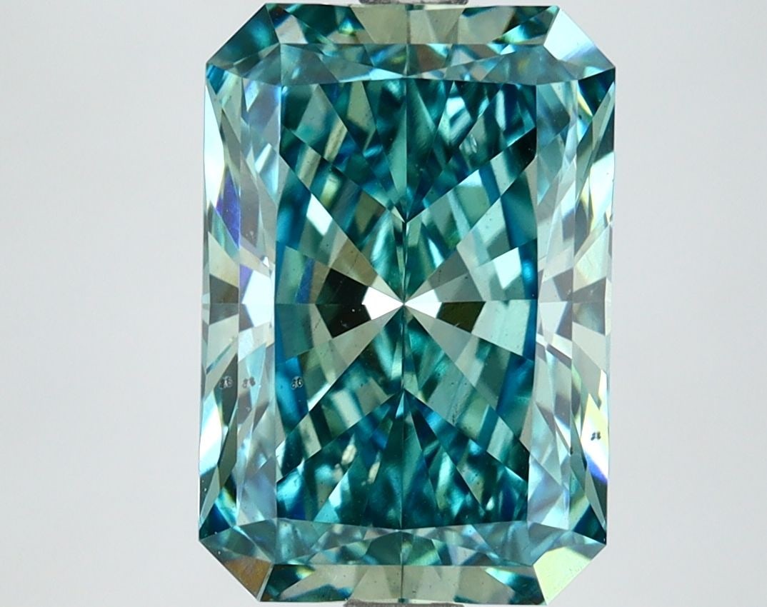 Loose Diamond - RADIANT 4.03ct Fancy Vivid Blue Green SI1 (1 of 1)