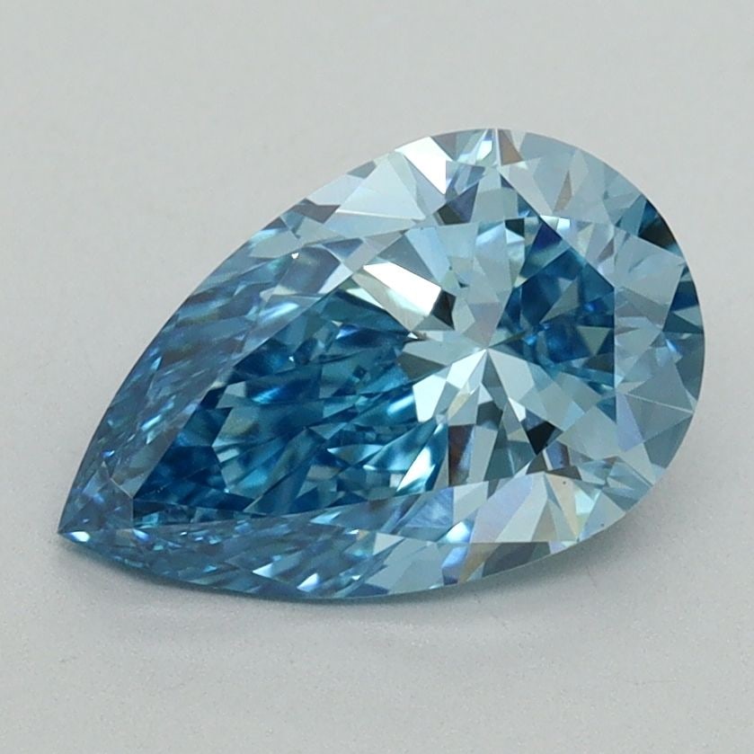 Loose Diamond - PEAR 1.62ct Fancy Vivid Blue VS1: Loose Diamond - PEAR 1.62ct Fancy Vivid Blue VS1 Source: This is a real non-mined Diamond that has been grown in a lab Shape: PEAR Carats: 1.62 Color: Fancy Vivid Blue Certification: IGI Video: