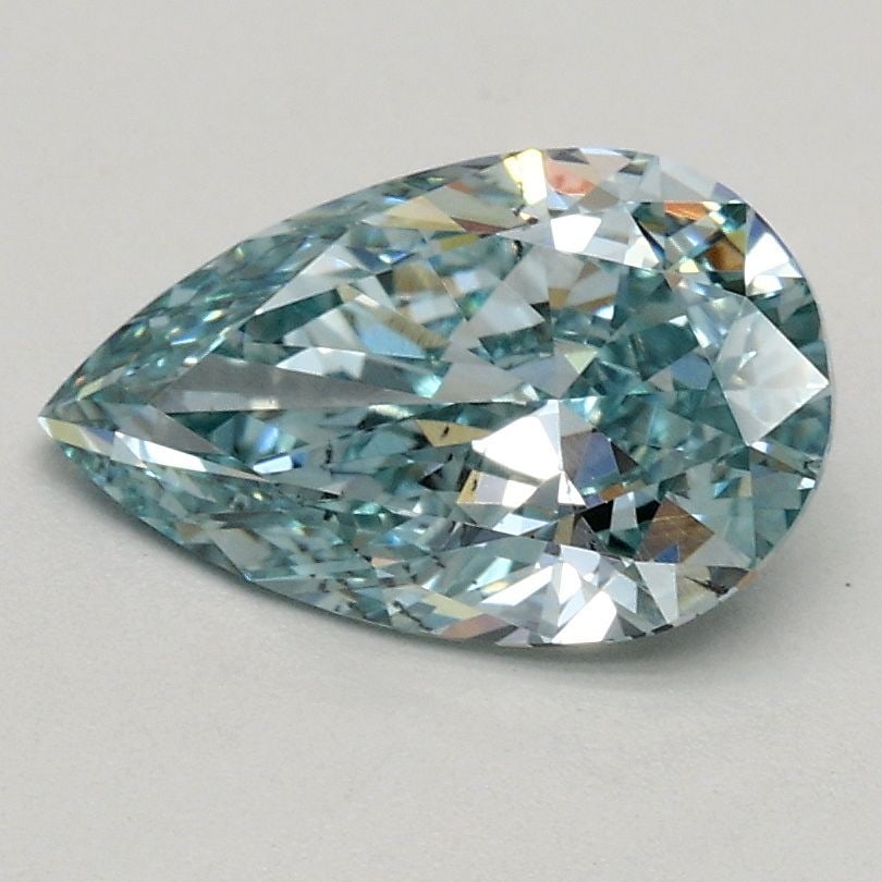 Loose Diamond - PEAR 1.02ct Fancy Intense Green Blue SI1: Loose Diamond - PEAR 1.02ct Fancy Intense Green Blue SI1 Source: This is a real non-mined Diamond that has been grown in a lab Shape: PEAR Carats: 1.02 Color: Fancy Intense Green Blue Certification: I
