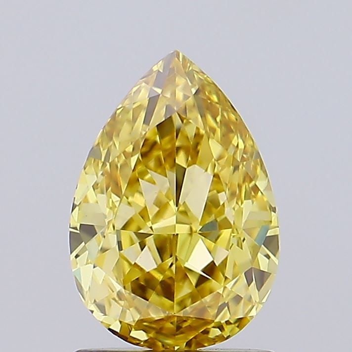 Loose Diamond - PEAR 1.51ct Fancy Vivid Brownish Yellow VVS2: Loose Diamond - PEAR 1.51ct Fancy Vivid Brownish Yellow VVS2 Source: This is a real non-mined Diamond that has been grown in a lab Shape: PEAR Carats: 1.51 Color: Fancy Vivid Brownish Yellow Certifica