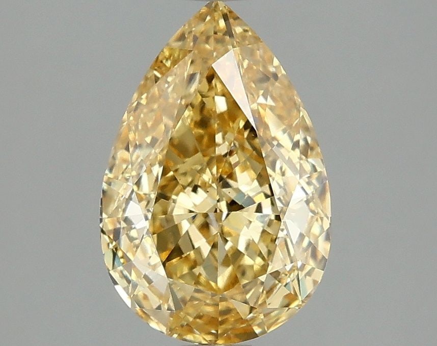 Loose Diamond - PEAR 1.98ct Fancy Intense Yellow VS2: Loose Diamond - PEAR 1.98ct Fancy Intense Yellow VS2 Source: This is a real non-mined Diamond that has been grown in a lab Shape: PEAR Carats: 1.98 Color: Fancy Intense Yellow Certification: IGI Video