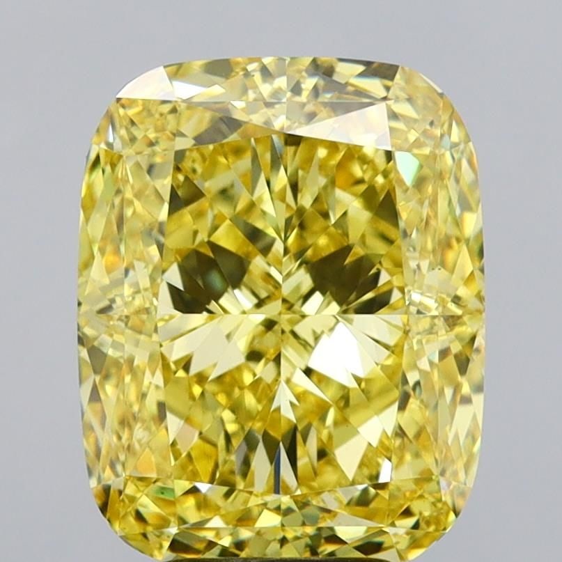 Loose Diamond - CUSHION MODIFIED 6.05ct Fancy Vivid Yellow VS1: Loose Diamond - CUSHION MODIFIED 6.05ct Fancy Vivid Yellow VS1 Source: This is a real non-mined Diamond that has been grown in a lab Shape: CUSHION MODIFIED Carats: 6.05 Color: Fancy Vivid Yellow Cert
