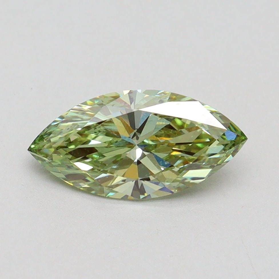 Loose Diamond - MARQUISE 1.0ct Fancy Intense Green VS1: Loose Diamond - MARQUISE 1.0ct Fancy Intense Green VS1 Source: This is a real non-mined Diamond that has been grown in a lab Shape: MARQUISE Carats: 1.0 Color: Fancy Intense Green Certification: IGI V