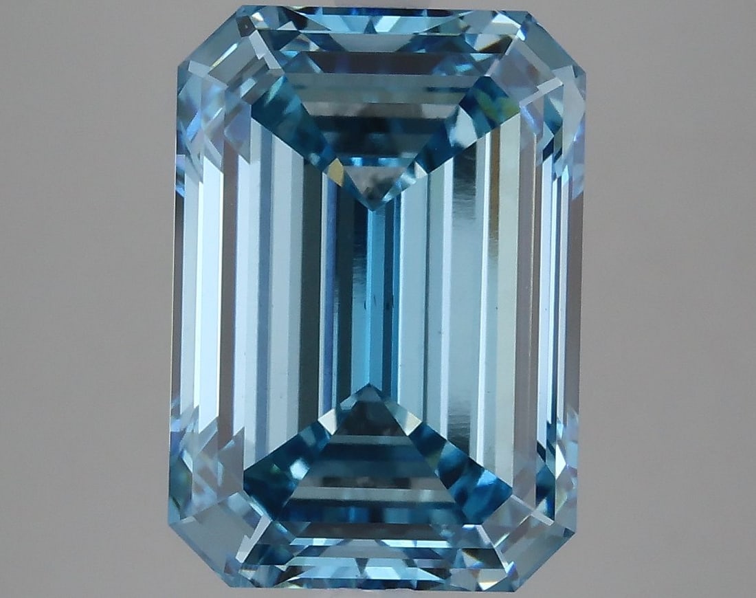 Loose Diamond - EMERALD 6.86ct Fancy Vivid Blue VS2 (1 of 1)