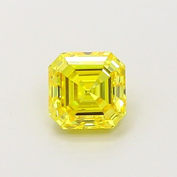 Loose Diamond - ASSCHER 0.58ct Fancy Vivid Yellow VVS2: Loose Diamond - ASSCHER 0.58ct Fancy Vivid Yellow VVS2 Source: This is a real non-mined Diamond that has been grown in a lab Shape: ASSCHER Carats: 0.58 Color: Fancy Vivid Yellow Certification: IGI Vi