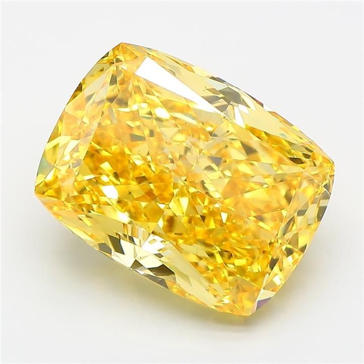 Loose Diamond - CUSHION MODIFIED 9.09ct Fancy Vivid Yellow VS2: Loose Diamond - CUSHION MODIFIED 9.09ct Fancy Vivid Yellow VS2 Source: This is a real non-mined Diamond that has been grown in a lab Shape: CUSHION MODIFIED Carats: 9.09 Color: Fancy Vivid Yellow Cert