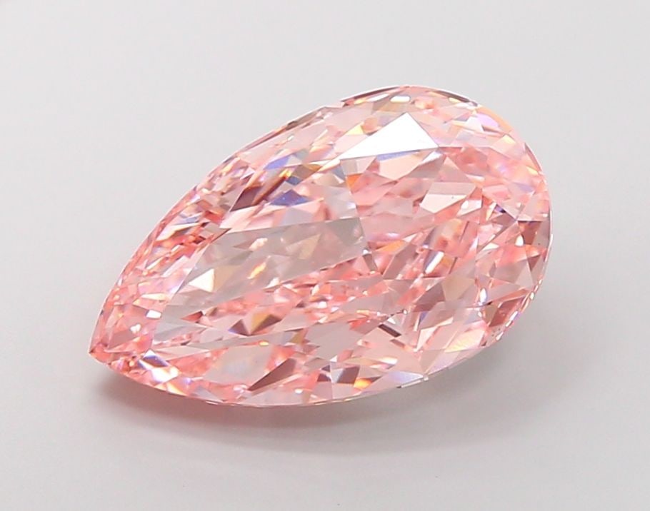 Loose Diamond - PEAR 11.48ct Fancy Vivid Pink VS1: Loose Diamond - PEAR 11.48ct Fancy Vivid Pink VS1 Source: This is a real non-mined Diamond that has been grown in a lab Shape: PEAR Carats: 11.48 Color: Fancy Vivid Pink Certification: IGI Video: