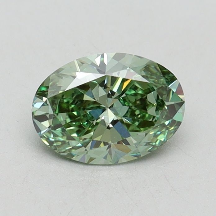 Loose Diamond - OVAL 0.63ct Fancy Vivid Green VS1: Loose Diamond - OVAL 0.63ct Fancy Vivid Green VS1 Source: This is a real non-mined Diamond that has been grown in a lab Shape: OVAL Carats: 0.63 Color: Fancy Vivid Green Certification: IGI Video: