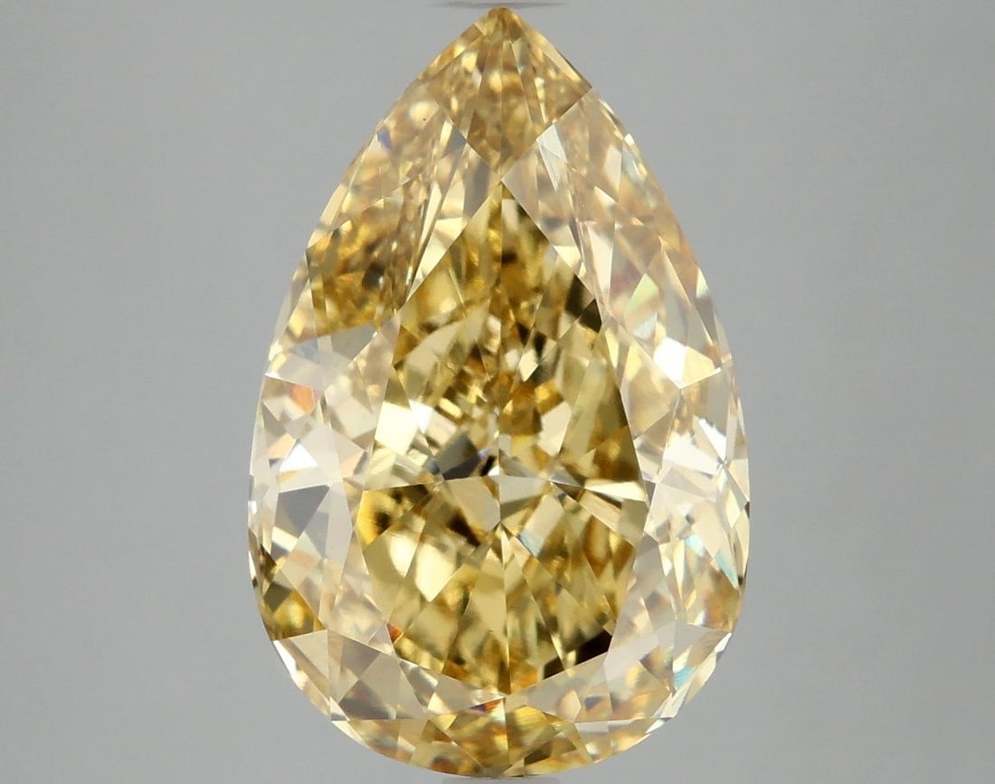 Loose Diamond - PEAR 5.1ct Fancy Intense Yellow VS1: Loose Diamond - PEAR 5.1ct Fancy Intense Yellow VS1 Source: This is a real non-mined Diamond that has been grown in a lab Shape: PEAR Carats: 5.1 Color: Fancy Intense Yellow Certification: IGI Video: