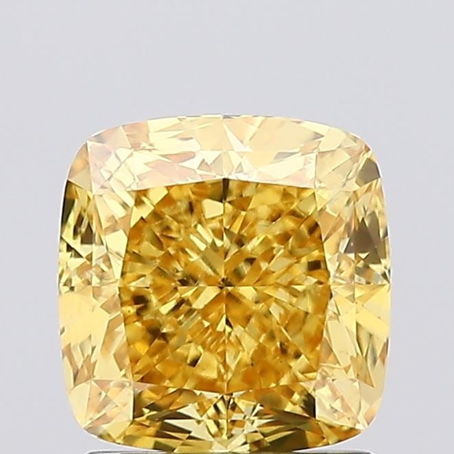 Loose Diamond - CUSHION MODIFIED 1.66ct Fancy Vivid Yellow VS1: Loose Diamond - CUSHION MODIFIED 1.66ct Fancy Vivid Yellow VS1 Source: This is a real non-mined Diamond that has been grown in a lab Shape: CUSHION MODIFIED Carats: 1.66 Color: Fancy Vivid Yellow Cert