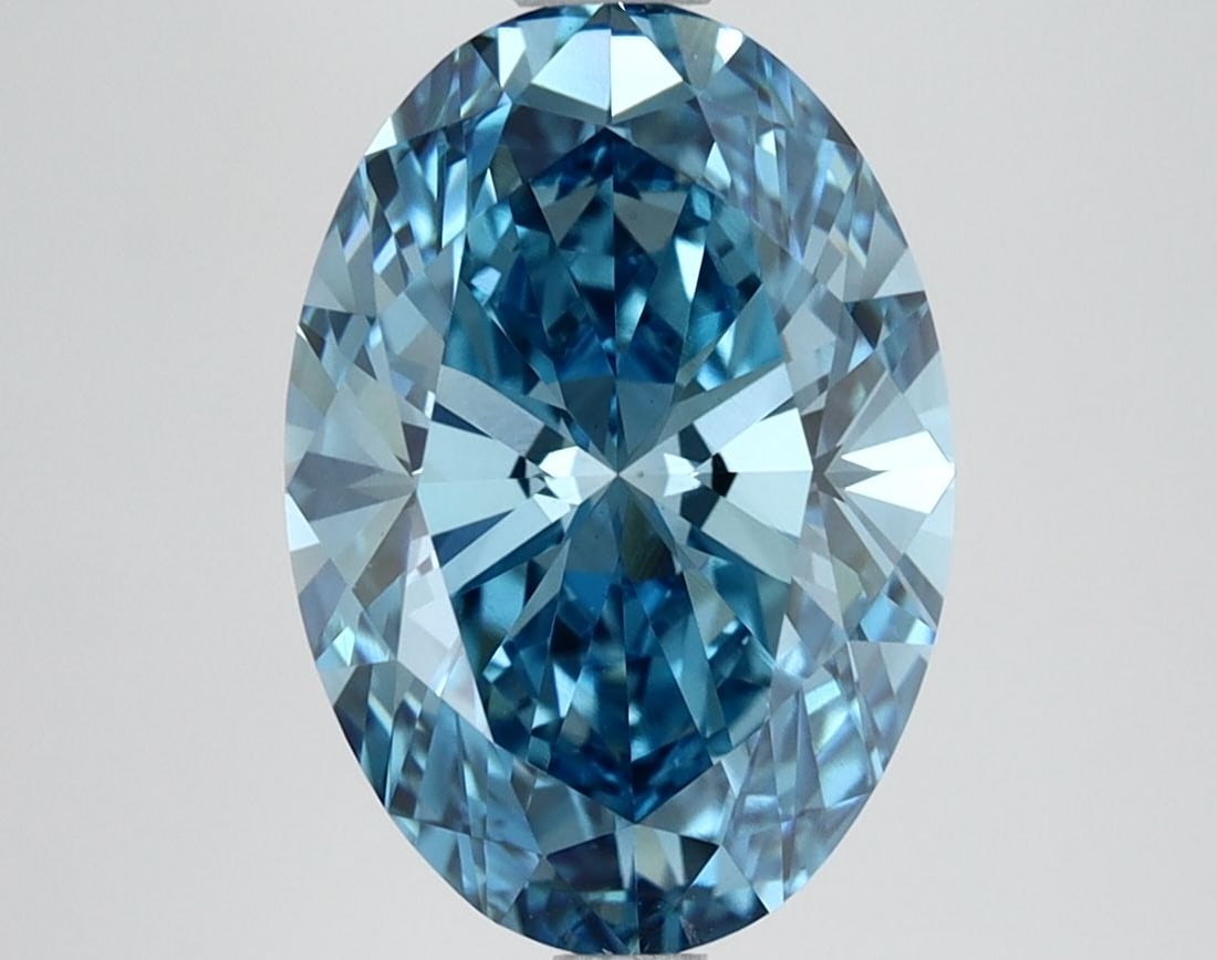 Loose Diamond - OVAL 3.19ct Fancy Vivid Blue VS1 (1 of 1)