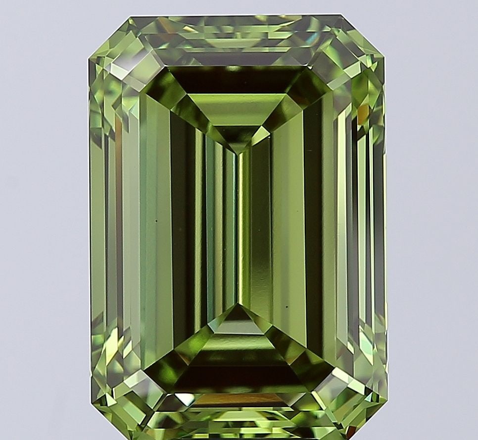 Loose Diamond - EMERALD 10.02ct Fancy Vivid Green VVS2: Loose Diamond - EMERALD 10.02ct Fancy Vivid Green VVS2 Source: This is a real non-mined Diamond that has been grown in a lab Shape: EMERALD Carats: 10.02 Color: Fancy Vivid Green Certification: IGI Vi