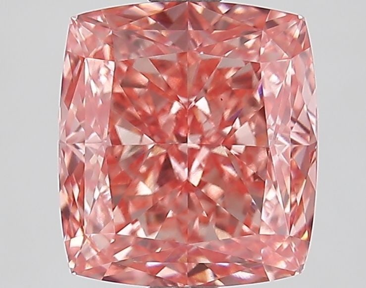 Loose Diamond - CUSHION MODIFIED 2.63ct Fancy Vivid Pink VS1: Loose Diamond - CUSHION MODIFIED 2.63ct Fancy Vivid Pink VS1 Source: This is a real non-mined Diamond that has been grown in a lab Shape: CUSHION MODIFIED Carats: 2.63 Color: Fancy Vivid Pink Certific