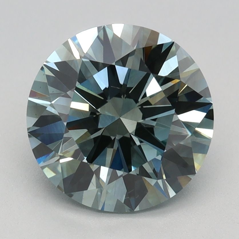 Loose Diamond - ROUND 2.01ct Fancy Intense Green VS2: Loose Diamond - ROUND 2.01ct Fancy Intense Green VS2 Source: This is a real non-mined Diamond that has been grown in a lab Shape: ROUND Carats: 2.01 Color: Fancy Intense Green Certification: IGI Video
