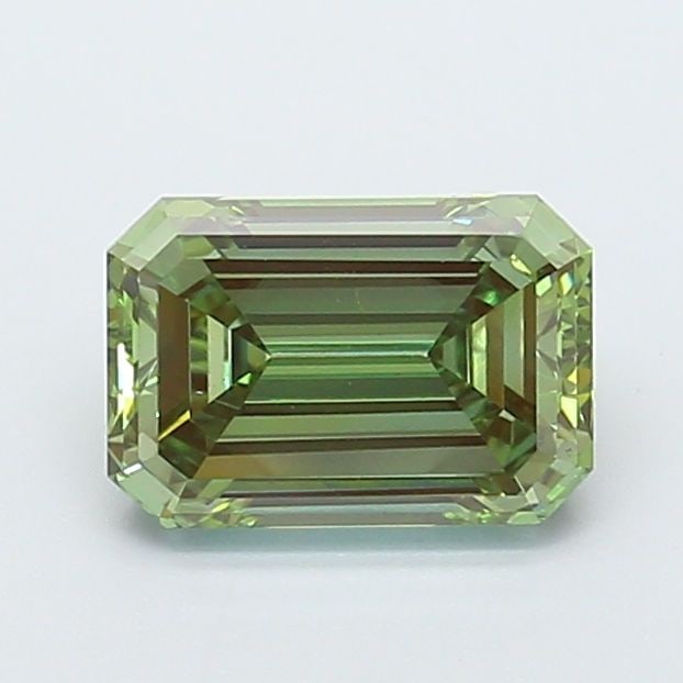 Loose Diamond - EMERALD 2.11ct Fancy Vivid Green VS1: Loose Diamond - EMERALD 2.11ct Fancy Vivid Green VS1 Source: This is a real non-mined Diamond that has been grown in a lab Shape: EMERALD Carats: 2.11 Color: Fancy Vivid Green Certification: IGI Video