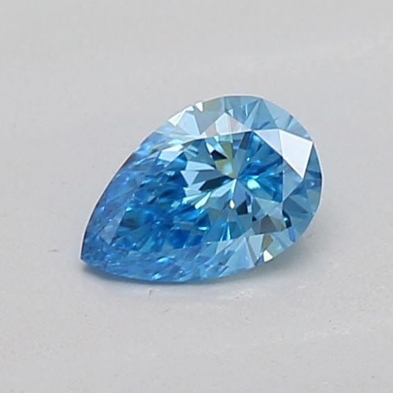 Loose Diamond - PEAR 0.18ct Fancy Vivid Blue VS1: Loose Diamond - PEAR 0.18ct Fancy Vivid Blue VS1 Source: This is a real non-mined Diamond that has been grown in a lab Shape: PEAR Carats: 0.18 Color: Fancy Vivid Blue Certification: IGI The Diamond D