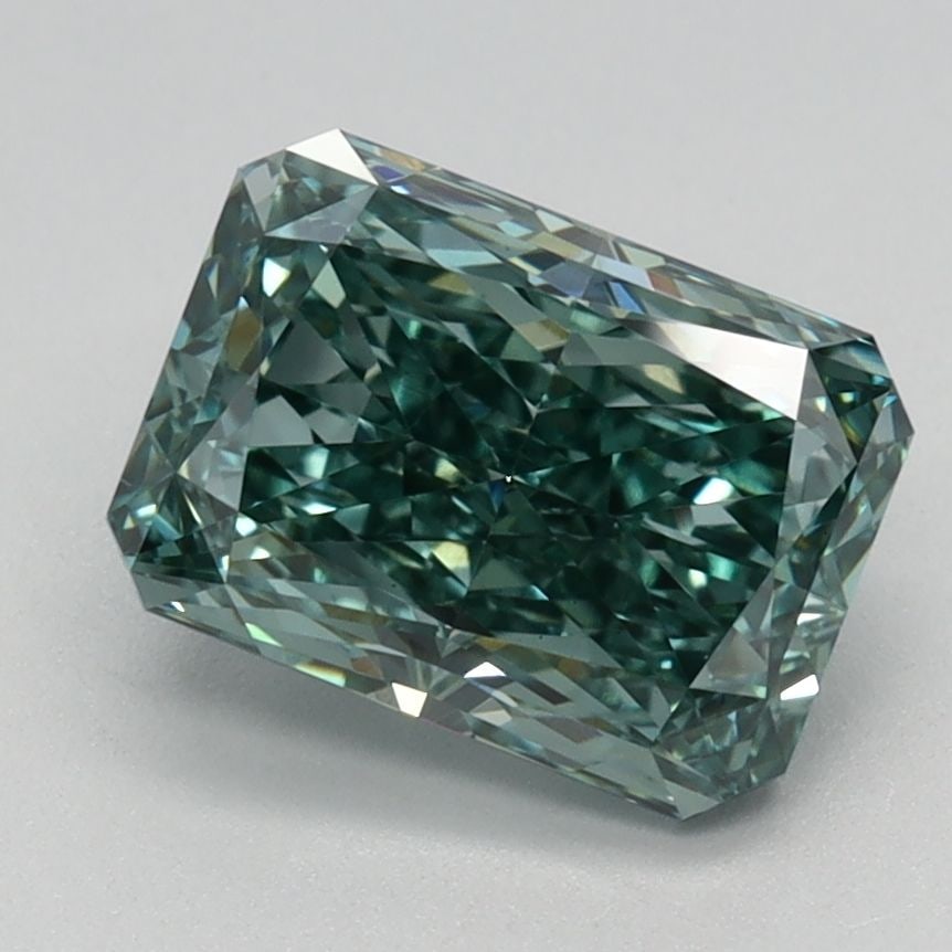 Loose Diamond - RADIANT 1.75ct Fancy Vivid Green VS1: Loose Diamond - RADIANT 1.75ct Fancy Vivid Green VS1 Source: This is a real non-mined Diamond that has been grown in a lab Shape: RADIANT Carats: 1.75 Color: Fancy Vivid Green Certification: IGI Video