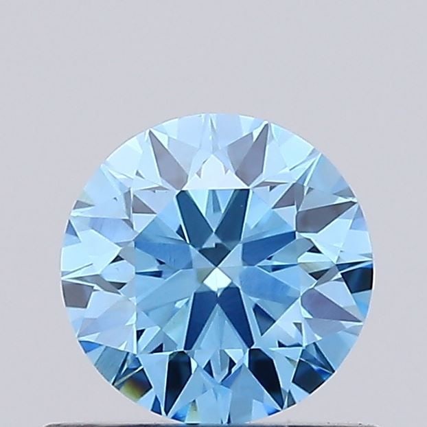 Ideal Loose Diamond - ROUND 0.57ct Fancy Vivid Blue VS1: Ideal Loose Diamond - ROUND 0.57ct Fancy Vivid Blue VS1 Source: This is a real non-mined Diamond that has been grown in a lab Shape: ROUND Carats: 0.57 Color: Fancy Vivid Blue Certification: IGI Video