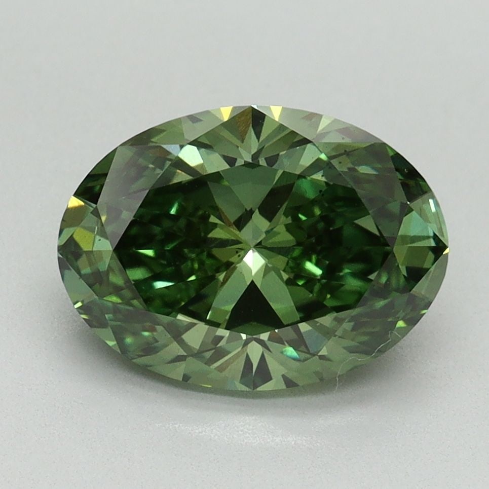 Loose Diamond - OVAL 2.51ct Fancy Vivid Green VS2: Loose Diamond - OVAL 2.51ct Fancy Vivid Green VS2 Source: This is a real non-mined Diamond that has been grown in a lab Shape: OVAL Carats: 2.51 Color: Fancy Vivid Green Certification: IGI Video: