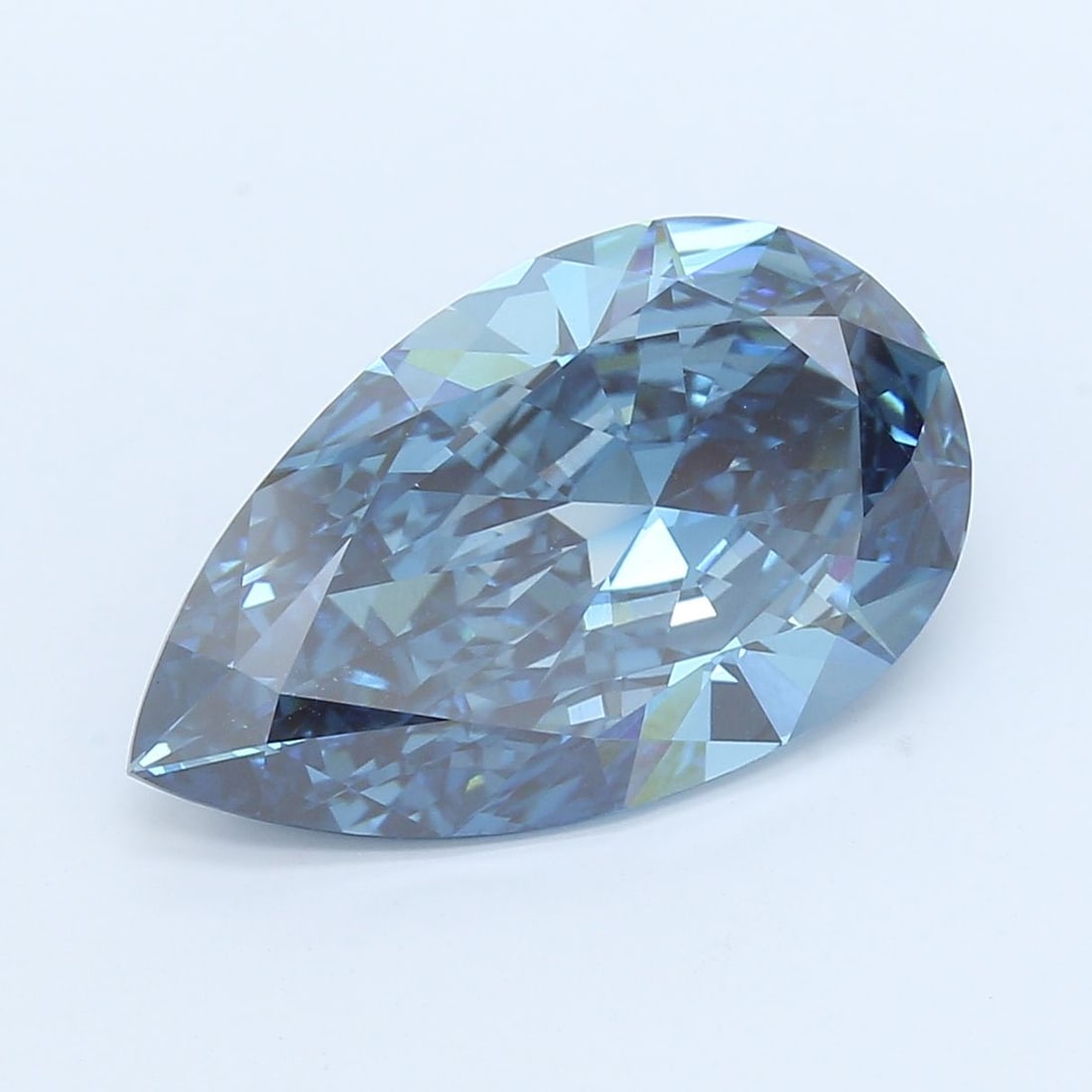 Loose Diamond - PEAR 8.02ct Fancy Vivid Blue VVS2: Loose Diamond - PEAR 8.02ct Fancy Vivid Blue VVS2 Source: This is a real non-mined Diamond that has been grown in a lab Shape: PEAR Carats: 8.02 Color: Fancy Vivid Blue Certification: IGI Video: