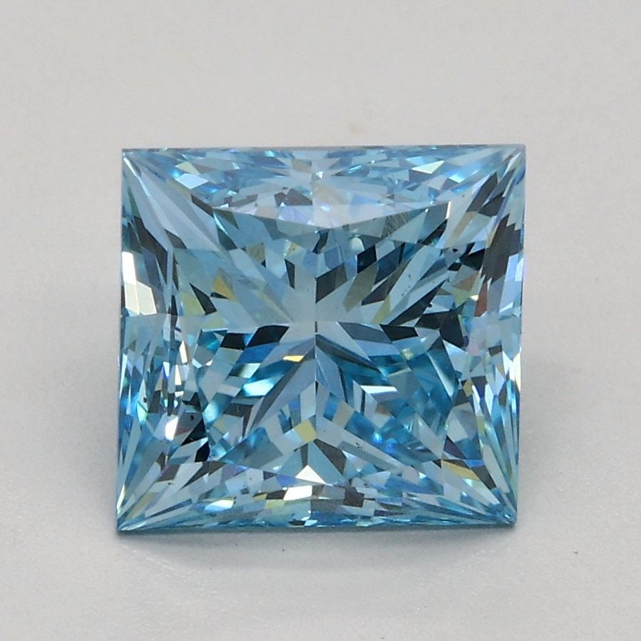Loose Diamond - PRINCESS 2.0ct Fancy Vivid Blue VS2: Loose Diamond - PRINCESS 2.0ct Fancy Vivid Blue VS2 Source: This is a real non-mined Diamond that has been grown in a lab Shape: PRINCESS Carats: 2.0 Color: Fancy Vivid Blue Certification: IGI Video:
