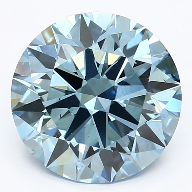 Ideal Loose Diamond - ROUND 2.49ct Fancy Vivid Blue VS2: Ideal Loose Diamond - ROUND 2.49ct Fancy Vivid Blue VS2 Source: This is a real non-mined Diamond that has been grown in a lab Shape: ROUND Carats: 2.49 Color: Fancy Vivid Blue Certification: IGI Video