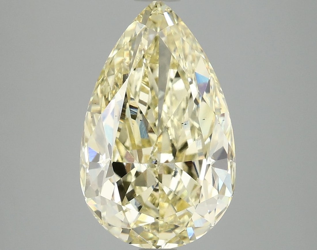 Loose Diamond - PEAR 5.06ct Fancy Intense Yellow VS2: Loose Diamond - PEAR 5.06ct Fancy Intense Yellow VS2 Source: This is a real non-mined Diamond that has been grown in a lab Shape: PEAR Carats: 5.06 Color: Fancy Intense Yellow Certification: IGI Video